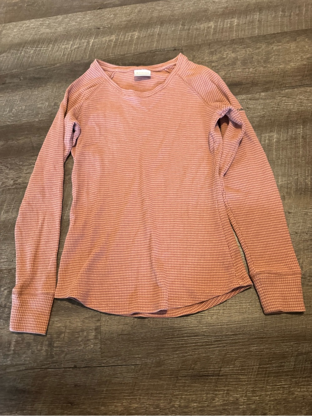 Columbia Striped Waffle Knit Crewneck Long-Sleeve Top